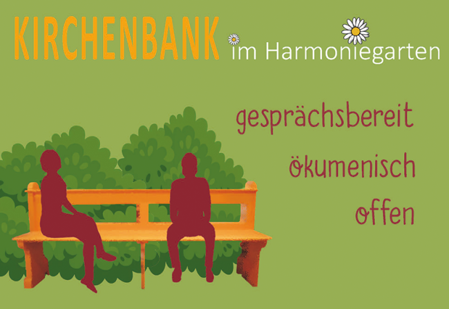 Zwei Menschen sitzen sich auf einer Bank gegenüber