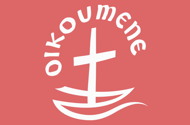 Ökumensymbol aus Schiff und Kreuz